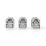 Nedis RJ45-Stecker / Stecker / Solid UTP CAT6 / Gerade / Vergoldet / 10 Stück / PVC / Grau / Box