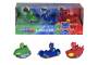 Dickie Toys PJ Masks Cars Auto Spilefiguren Set Cat-Car Owl-Glider & Gekko-Mobil ab 3+ J