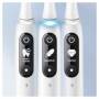Oral-B iO 7 iO7 Elektrische Zahnbürste/Electric Toothbrush, Magnet-Technologie, 2 Aufsteckbürsten, 5 Putzmodi für Zahnpflege, Display & Reiseetui, Designed by Braun, white alabaster