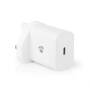 Nedis Netzladegerät / 20 W / PD3.0 20W / Schnellladefunktion / 1.67 A / 2.22 A / 3.0 A / Anzahl der Ausgänge: 1 / USB-C™ / Automatische Spannungswahl / Weiss