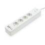 Nedis SmartLife Power Strip / Wi-Fi / 2x USB-A / 2x USB-C™ / 4x plug with earth contact (CEE 7/3) / 16 A / 3680 W / 2.00 m / 0 - 55 °C / Android™ / IOS / Weiss
