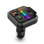 Nedis Kfz Audio FM Transmitter / Fest / freisprechend / 1 " / Amber Screen / Bluetooth® / PD 18 W / PD 20 W / Schnellladung / Bass Boost / Google Assistant / Siri / Schwarz