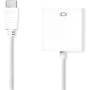 Nedis CCGB34900WT02 - 0.2 m - HDMI Connector - VGA Female - Nickel - 1920 x 1080 pixels - White