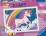 Ravensburger CreArt - Malen nach Zahlen 23996 - Pinkes Einhorn - ab 9 Jahren