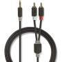 Nedis AUDIOKABEL 3,5MM 2XCINCH 5M (CABW22200AT50)