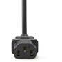 Nedis Stromkabel| Schutzkontaktstecker| IEC-320-C13| abgewinkelt| gerade| Vernickelt - Cable - Current/Power Supply