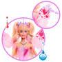Mattel Barbie Fantasy Feenpuppe mit Farbwechsel-Flügeln und -Outfit, Spielzeugzauberstab mit Schwamm
